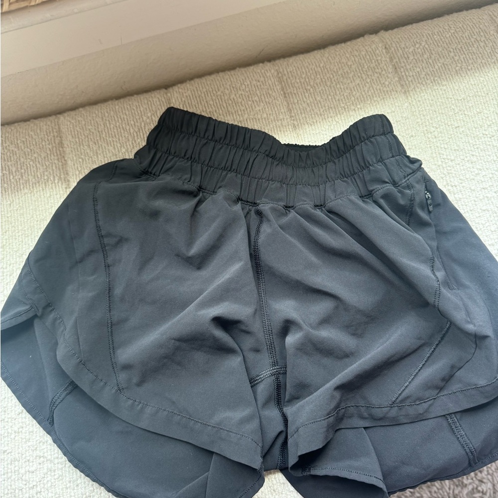 Lululemon Athletica Black Athletic Shorts Moisture-Wicking Performance